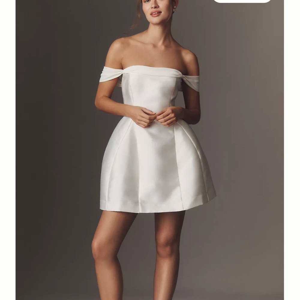 BHLDN Strapless Cream Dress